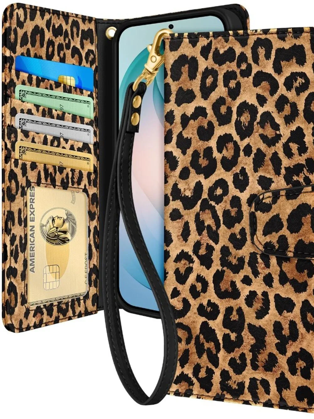 for Samsung Galaxy S26 Wallet Case with Wrist Strap - Leather